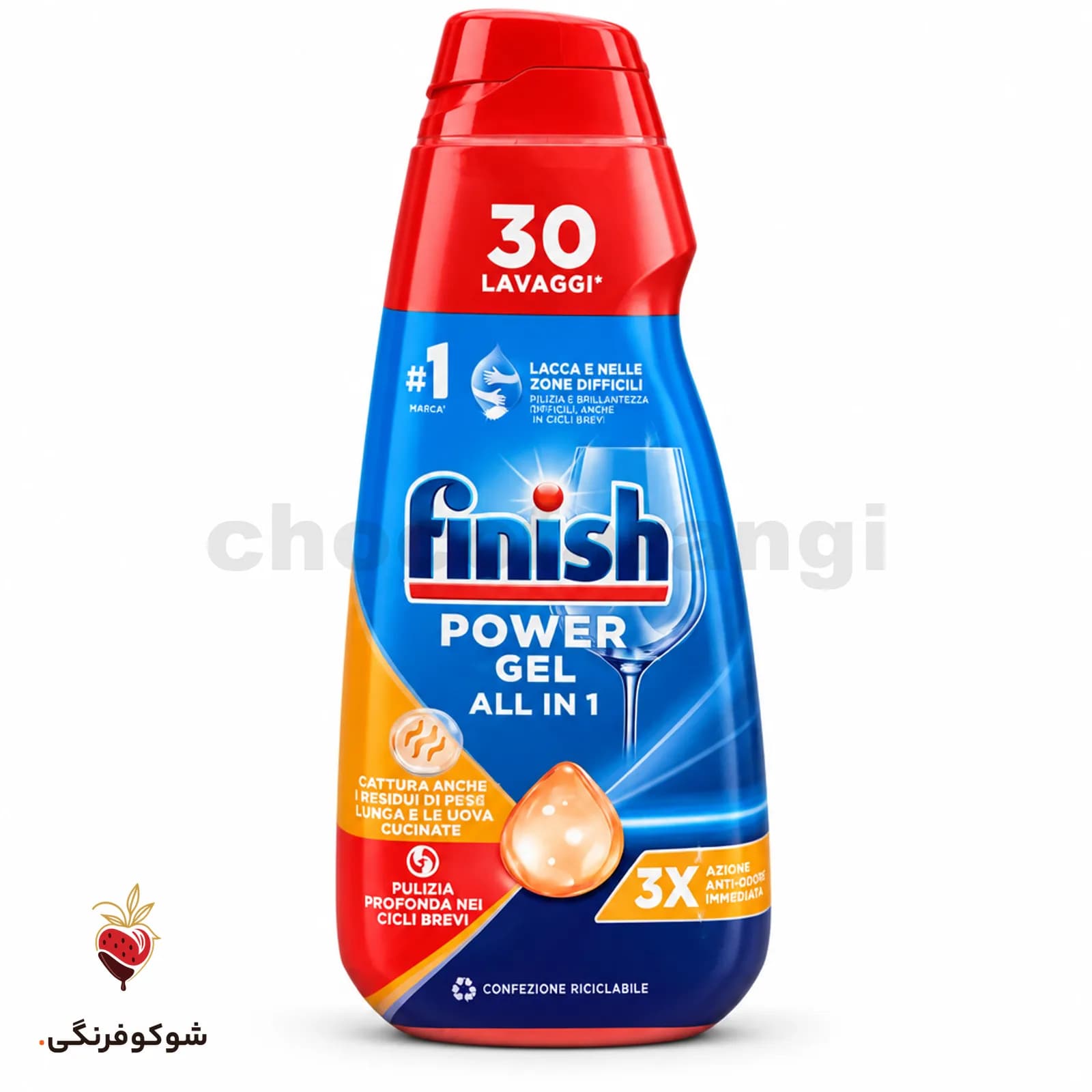 ژل ماشین ظرفشویی فینیش پاور ژل All in 1 ضدبو ۶۰۰ میلیلیتر — شوکوفرنگی